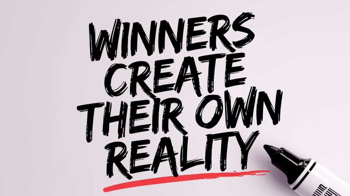 Winners create their own reality